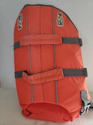 Dog LIFE JACKET Outward Hound Raise The Woof Orange 30-55lbs. Medium Smoke FREE - Image 1 of 3