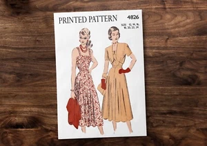 Advance 4826 Sewing Pattern Quick & Easy One-Piece Dress Plus Bolero Jacket - Picture 1 of 4