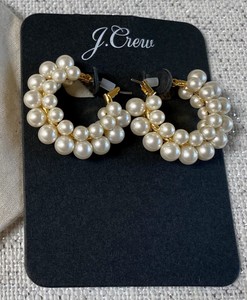 J Crew Pearl Hoops 2025