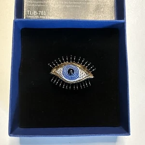 TROVELORE Handmade Embroidered "SKY EYE”Pin/Brooch NEW - Picture 1 of 5