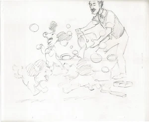 Lady and the TRAMP 2 Disney Production Drawings from Animators Estate 2001 lg45 - Bild 1 von 2