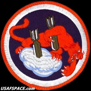 USAF 489TH RECONNAISSANCE SQ - DESPLEGADO - PARCHE VEL ORIGINAL DE LA FUERZA AÉREA - Imagen 1 de 3