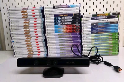 Official  Xbox 360 Kinect Motion Sensor Camera  + Choose Your Game (FAST POST) - Image 1 of 3