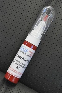 KAWASAKI FIRECRACKER RED B1 TOUCH UP PEN REPAIR KIT PAINT WITH BRUSH SCRATCH - Picture 1 of 4