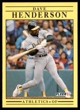 1991 Fleer Dave Henderson Baseball Cards #9