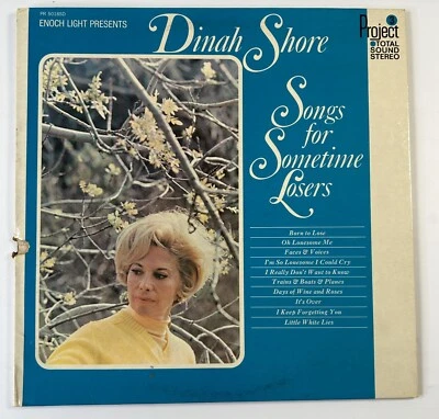 Dinah Shore Songs for Sometime Losers Vinyl LP 1967 (Project PR 3018) - Image 1 of 4