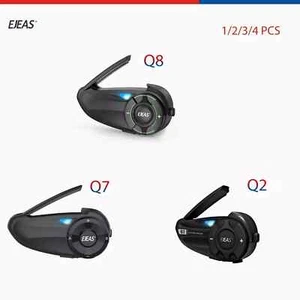 EJEAS Q2 Q7 Q8 Motorcycle Helmet Intercom Bluetooth Wireless Group Interphone - Picture 1 of 35