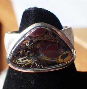 ANILLO JOYA PIEZA Plata Boulder Ópalo Azul Ópalo 60 19 Mate - Imagen 1 de 4