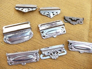 lot de 8 boucles ou attaches ancienne pour corset, bas ou autre - Imagen 1 de 4