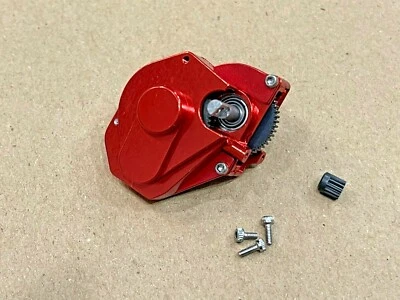 Caja de cambios de transmisión de aluminio con engranaje de acero HD axial SCX24 rojo  Foto 1 de 4