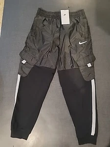 Nike Jogger Sweat Pants Black Pinstripe cargo DQ8741-010 Kids Youth XL - Picture 1 of 2
