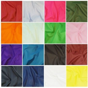 240cm Wide Plain Coloured Sheeting Fabric Plain Bed Extra Wide Cotton Polyester - Picture 1 of 21