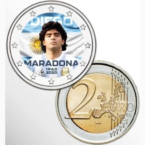 2 EURO - DIEGO ARMANDO MARADONA COLORATO - SUBITO DISPONIBILE!!! - Bild 1 von 1
