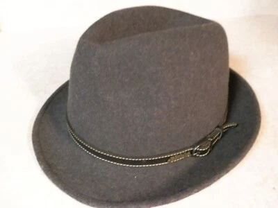 OZTRALA Mens Australian Wool Felt Hat Sz M Leather Band Fedora Cap US Seller - Image 1 of 4