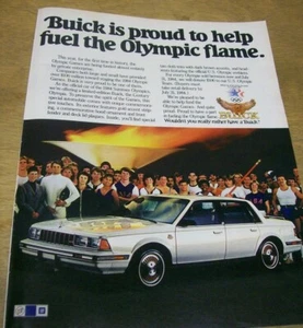 Anuncio original de la revista Buick Century Olympia 1984 - llama olímpica - Imagen 1 de 1