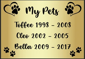 My pets Personalised Plaque cat dog rabbit Metal Sign ANY NAME memorial Tin - Picture 1 of 1