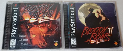 Bloody Roar & Bloody Roar II PS1 PlayStation Original CIB Completo Foto 1 de 4