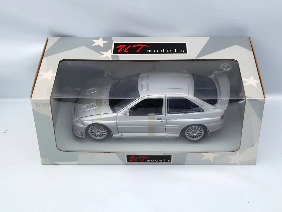 UT Models Ford Escort RS Cosworth 1992 Silver 1:18 Brand New in Box 22706 - Image 1 of 4