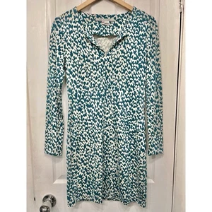 Diane Von Furstenberg DVF Reina Long Sleeve Silk Shift Dress UK Size 8 US 6 - Picture 1 of 11