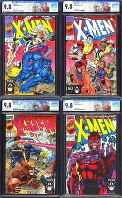 X-Men # 1 CGC 9.8 NM/MT ALL Four Covers! Custom Labels, Jim Lee Art! Marvel 1991 - Image 1 of 4