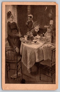 Postcard Artist Claude Monet Das Fruhstuck - Picture 1 of 2