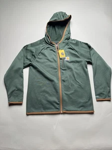 Carhartt Hoodie Jacket Youth Medium Green Full Zip Force Lightweight Workwear - Picture 1 of 5