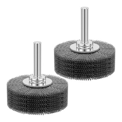 2x Cepillo de rueda de alambre de acero inoxidable para taladro amoladora de troquel 1/4" vástago herramienta giratoria Foto 1 de 4