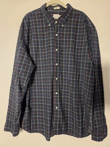 Camisa J Crew Clásica Con Botones Azul A Cuadros Años 100 2 Capas Hilo Para Hombres XXL  - Imagen 1 de 8