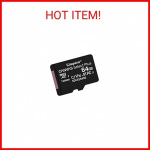 Kingston 64GB microSDXC Canvas Select Plus 100MB/s Read A1 Class 10 UHS-I Memory - Picture 1 of 2