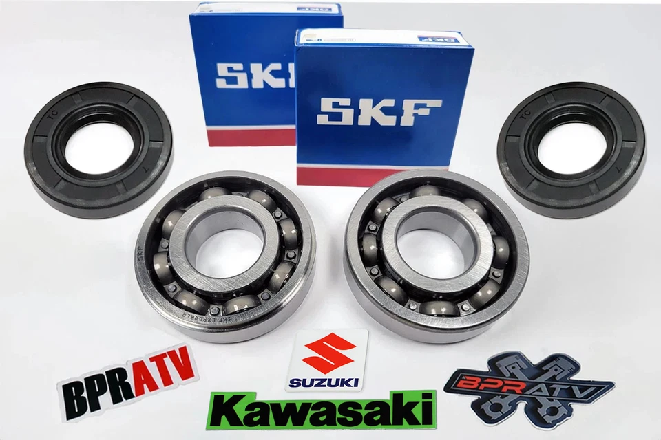 Kawasaki KX80 KX 80 SKF OEM Replacement Crankshaft Crank Main Bearings Seals Kit - Image 1 of 4