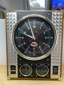 Spirit of St. Louis Charles Lindbergh Airfield Wall Clock Temperature Humidity - Picture 1 of 8