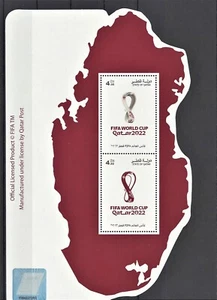 QATAR FIFA World Cup 2022 Soccer Football Odd Shape Sheet Map Trophy Hologram ** - Picture 1 of 1