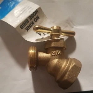 3/4 in. FIP X 3/4 in. MHT Brass No-Kink Hose Bibb - Picture 1 of 7
