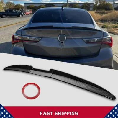 Rear Trunk Spoiler Wing Lip Bumper Carbon Fiber Style For Acura TLX ILX TL Sedan - Image 1 of 4