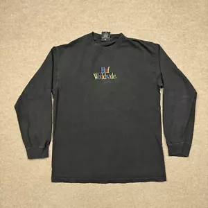 HUF T Shirt Mens Size M Black Long Sleeve Crew Neck Skateboarding Adults - Picture 1 of 8
