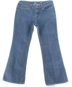 Vintage Chadwick Bootcut Jeans Womens Size 8P Blue Solid Flare Bottom Mid Rise
