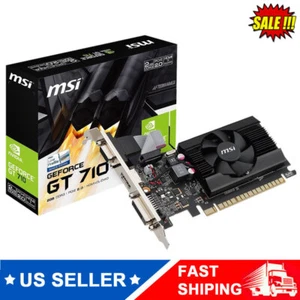 MSI Gaming GeForce GT 710 2GB GDRR3 64-bit HDCP Support DirectX 12 OpenGL 4.5 US - Picture 1 of 8