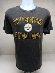 FANATICS MENS LARGE GRAY PITTSBURG STEELERS NFL PROLINE SHORT SLEEVE GRAPHIC TEE - Picture 1 of 11