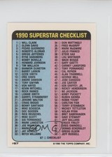 1990 Topps Super Star Sticker Back Cards Checklist Andre Dawson Tom Gordon HOF