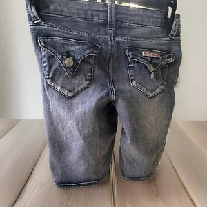 Hudson Yaxi Denim Shorts Girls 10 Mid Rise Bermuda Light Wash Measurement N Pict - Picture 1 of 24