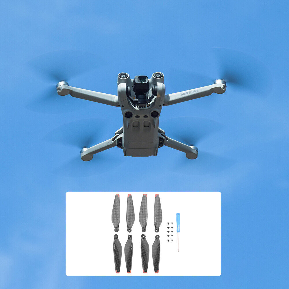 4Pair Quiet Carbon Fiber Propellers Props Blades for DJI Mini 3 Pro RC Drone