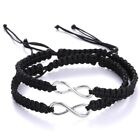2 Pack Leather Bracelet Braided Cuff Wristband Lover Friendship Bangle