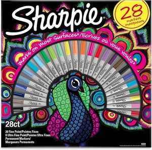 Sharpie Set di Pennarelli Indelebili, Assortimento di Colori, Punta Fine e Ultra - Imagen 1 de 10