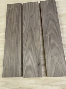 3 Pack Missouri Black Walnut Hardwood 1 Inch Thick X 5 Wide 24 Long - Picture 1 of 3