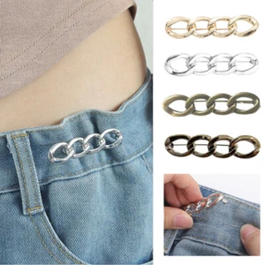 Womens Lapel Pin Tightening Waist Buckle Clothing Alloy Chain Seam Free Brooch↔ - Picture 1 of 22