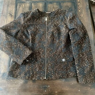 Женская куртка Dana Buchman большая черная с карманами на молнии с длинным рукавом полиэстер  - Изображение 1 из 4