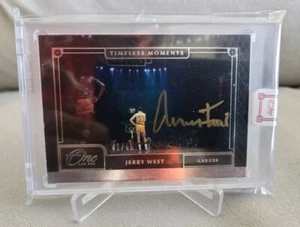 Panini One And One Jerry West Timeless Moments Gold Auto 2020-21/49 Lakers SP - Imagen 1 de 2