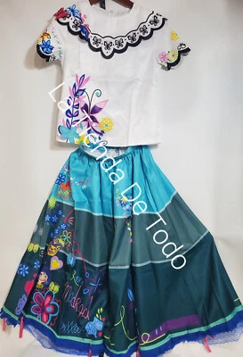 ХЭЛЛОУИН COLSPLAY КОСТЮМ ПЛАТЬЕ ДЛЯ ENCANTO КИНО MIRABEL MARIBEL ПОКЛОННИКОВ МАЛЕНЬКИЙ - Изображение 1 из 4