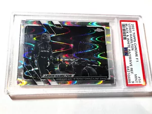 LEWIS HAMILTON 2021 Topps Chrome F1 BLACK & WHITE RAYWAVE REFRACTOR PSA 9 #56 - Picture 1 of 2