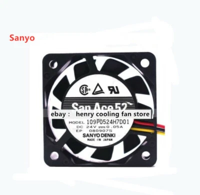 For SANYO 109P0524H7D01 DC 24V 0.05A 50*50*15MM 3wires Axial cooling fan San Ace - Image 1 of 3